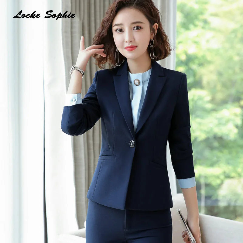 1pcs Women Plus size Blazers coats 2019 Autumn cotton blend Splicing Long sleeves Small Suits jackets ladies Skinny Blazers Suit
