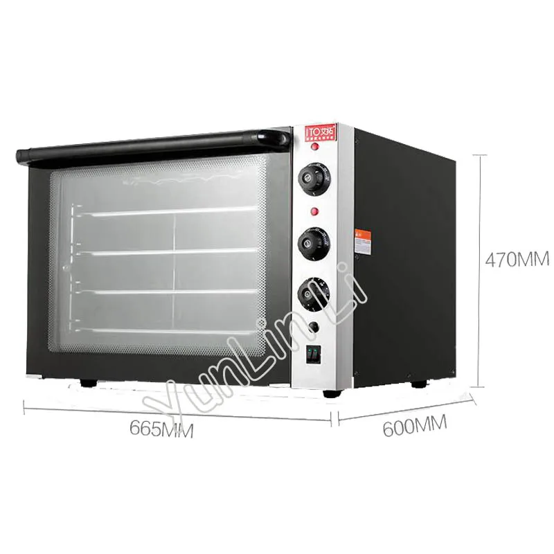 220V Large Capacity Oven 4500W Commercial Electric Oven Cake Bread Large Pantry Oven Hot Air Circulation Oven ITO-EC01C