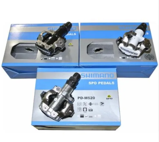 

Shimano PD-M520 Mountain MTB of Bicycle Parts Chrome-molybdenum and M520 Clipless Aluminum Self-locking Pedals SPD Tacos 3 Color