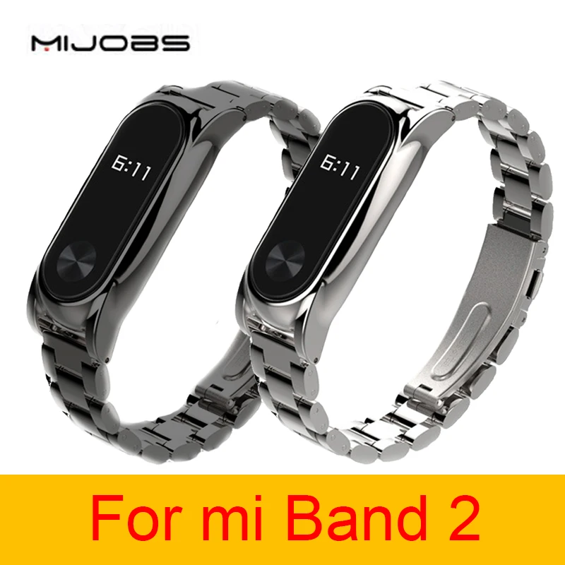 

Metal Strap For Xiaomi Mi Band 2 Screwless Stainless Steel Bracelet For MiBand 2 Wristbands Replace Accessories For Mi Band 2
