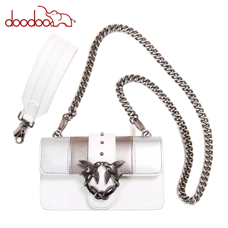 

European Station Female Bag Luxury Handbags Genuine Leather Women Bags Designer Fashion Swallow Bag Chain Shoulder Messenger Bag