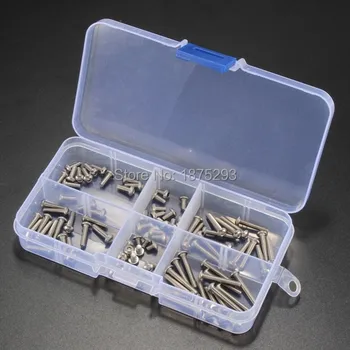 

90pcs M3 Stainless Steel Hex Socket Button Head Screw 4/6/8/12/16/20mm Length