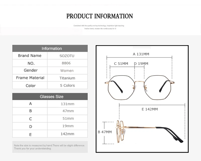 SOZOTU Титан Оптические очки рамки для женщин компьютер рецепт оправа для очков, при близорукости для прозрачные линзы YQ603
