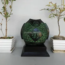 2017 New Chinese Antique Bronze Lucky Fish Pot Hundreds FU and Cai Sign Home Decoration Beautiful Collection