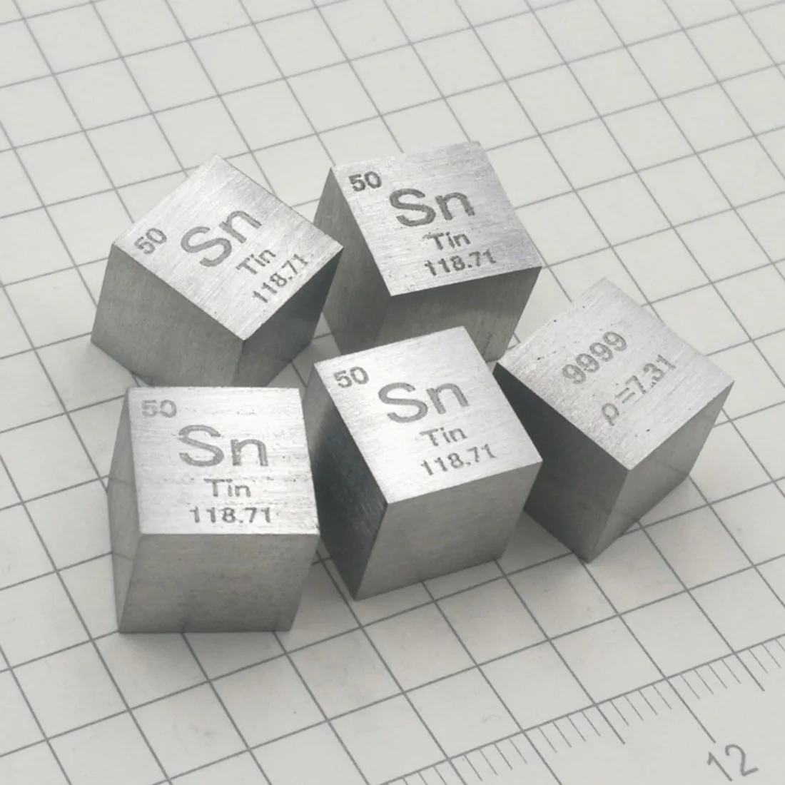  10 X 10 X 10mm (Sn≥99.9%) Wiredrawing Stannum Cube Periodic Table Of Elements Cube Sn Hand Made Diy