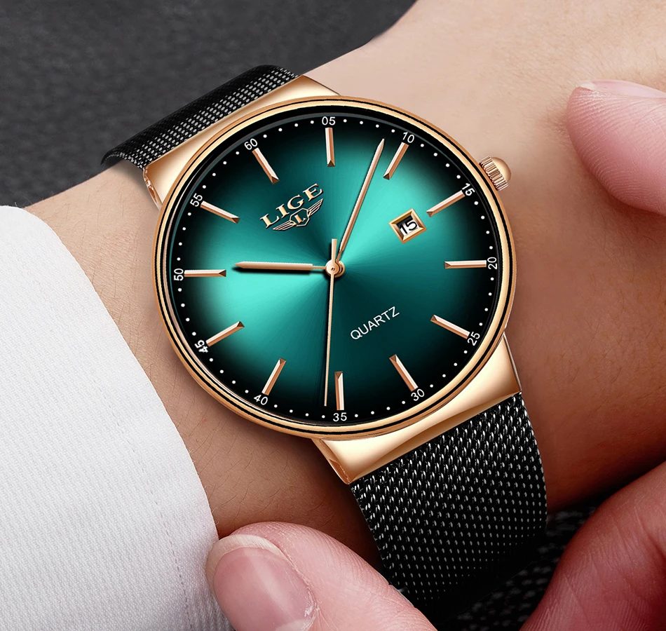 LIGE2022 Top Brand Luxury Casual Watch For Men Waterproof Fashion Clock Quartz Watches Thin Wristwatch Hombre Relogio Masculinoc fun quartz watches