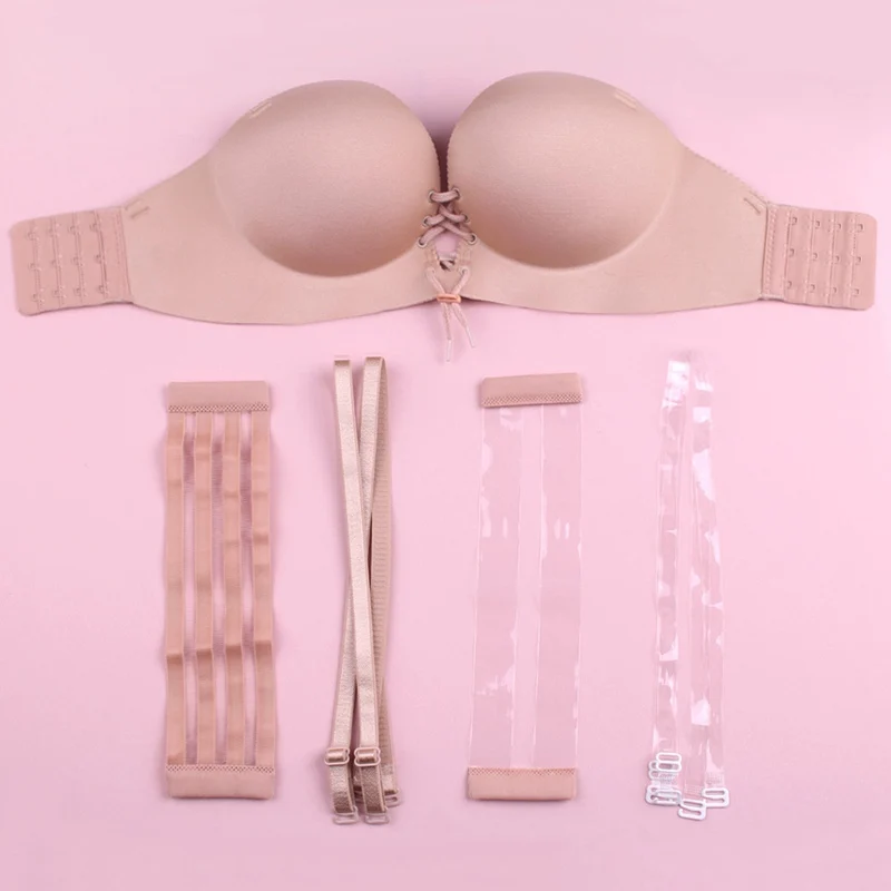  Backless Magic Bralette Bra Women Wedding Dress Bra Seamless Invisible Sexy Underwear Super Push Up