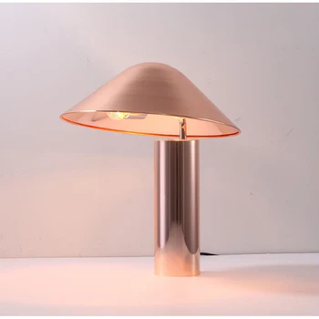 

modern E27 art lamps bedlamp living room bedroom study desk mushroom desk lamps black rose gold silver light ZA911557
