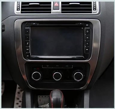 Автомобильные наклейки ABS хромированная отделка или нержавеющая сталь центральная консоль SZM украшение для Volkswagen vw Jetta MK6
