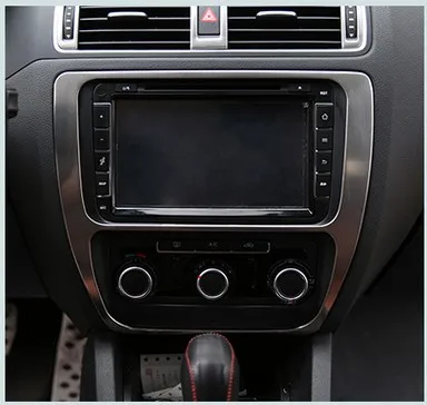 Car stickers ABS Chrome trim or Stainless steel Center Console SZM decoration for Volkswagen vw Jetta