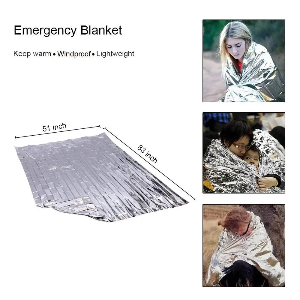 Спасательное одеяло Фольга термальный водонепроницаемый инструмент для выживания аварийное спасение первой помощи Щепка спасательный занавес военное одеяло