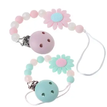 

2018 Silicone Teething Pacifier Clips With Safe Silicone Beads Pacifier Chain Holder For Nipples Baby Chew Toys Oct22_A