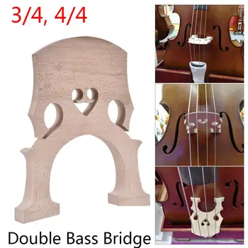 

1pc Violin Replacement Part 3/4 4/4 Maple Bridge For Double Bass Contrabass
