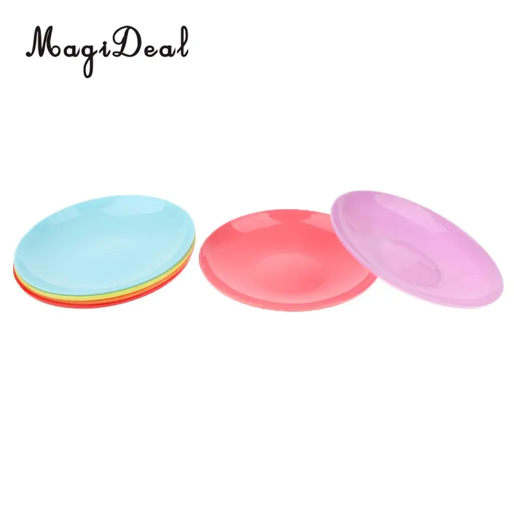 6 Pieces  Portable Plastic Picnic Camping BBQ Party Dinner Plates Cutlery, Lightweight and Convenient to Carry
