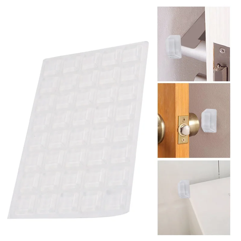 

Rubber Feet Pads Multi-Function Cupboard Trapezoid Drawer 40pcs 12.7*12.7*3.0mm Stop Cushion Rubber Bumper Damper Transparent