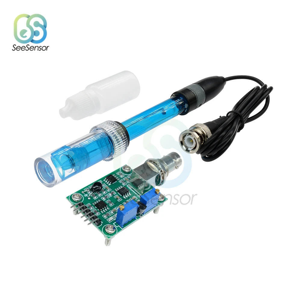 

Liquid PH Value Detection Detect Regulator Sensor Module Monitoring Control Meter Tester PH 0-14 with PH Electrode Probe