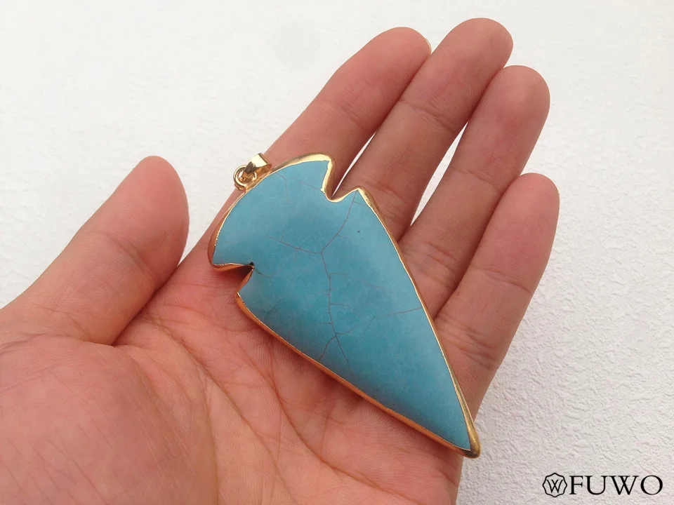 Turquoise Arrow Head Gemstone Pendant 8 