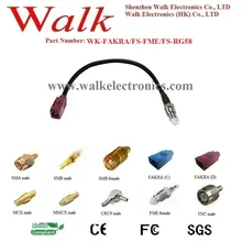 Fakra удлинитель/GSM антенный кабель: FAKRA женщины прямо в FME женщина прямо с RG58 кабель