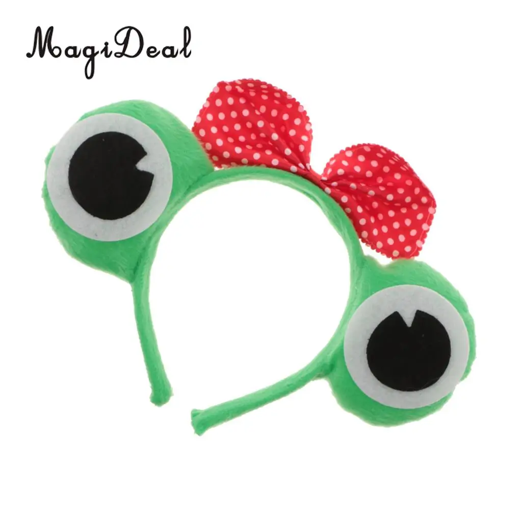 3pcs/Set Cute Frog Shape Headband Costume Animal Toad Kids Adult Fancy Dress Cosplay Party Photo Prop