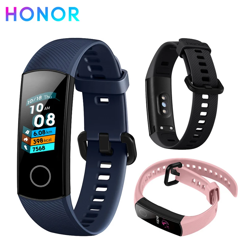 

Huawei Honor Band 4 0.95-inch AMOLED Color Screen 5ATM Waterproof Swimming Supported Swim Posture Detect Heart Rate Sleep Snap