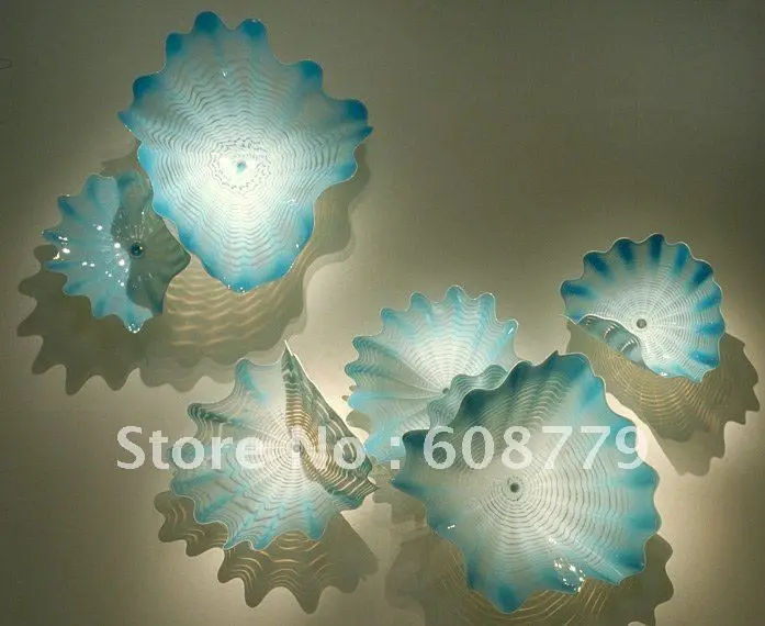 Элегантное настенное художественное украшение на виллу Стеклянные Мозаичные прозрачные стеклянные тарелки