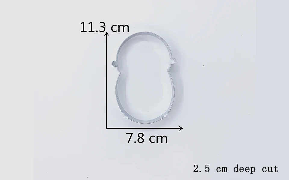 KENIAO Пеленальный резак для печенья детская игрушка в ванную-7,8x11,3 см-печенье и форма для вырезания для детей-нержавеющая сталь