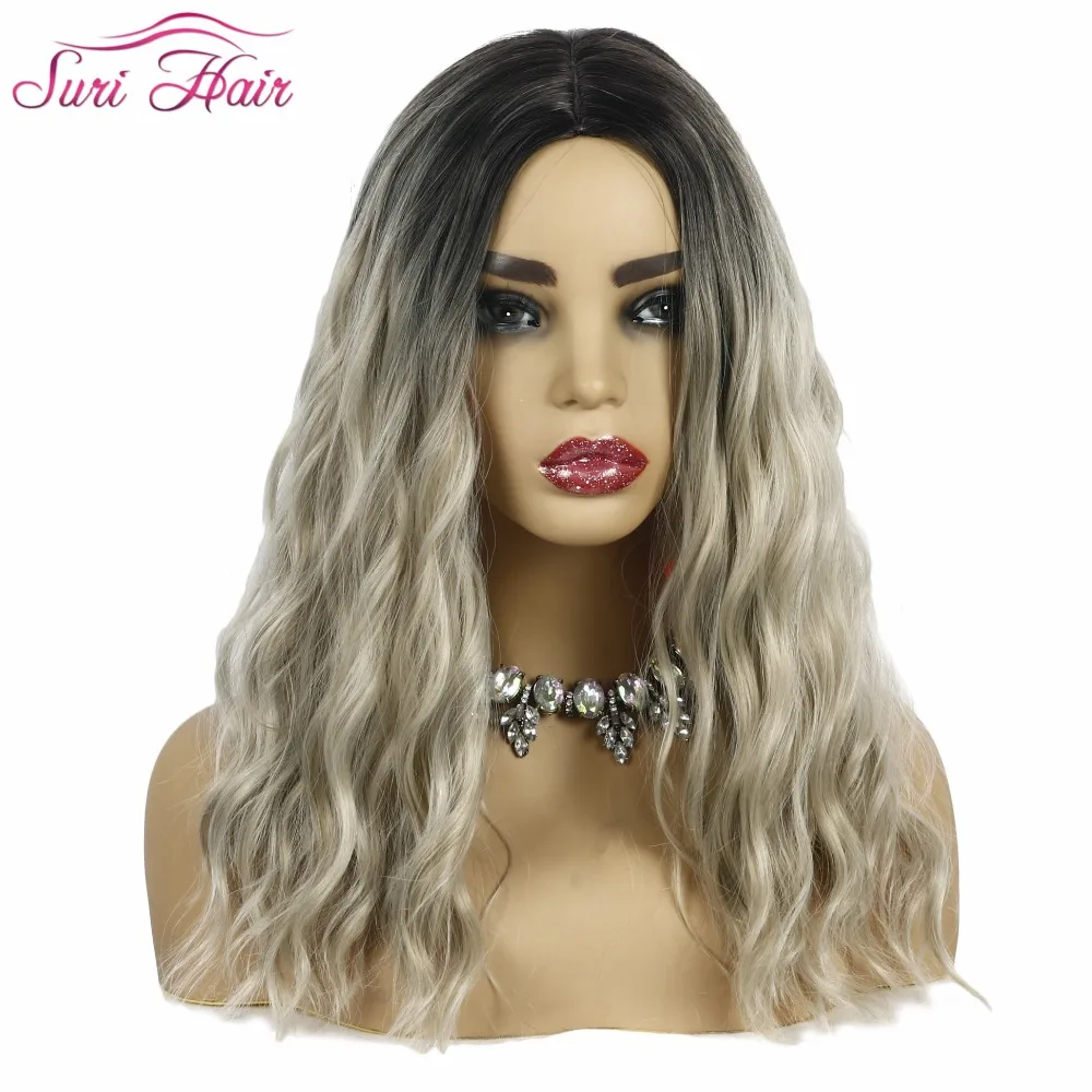 

Suri Hair 20'' Short synthetic wigs for Black women Brazilian Glueless Ombre Blande wig cosplay Natural wave wigs Heat Resistant