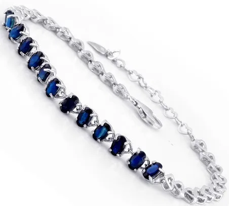 bracelet saphir bleu