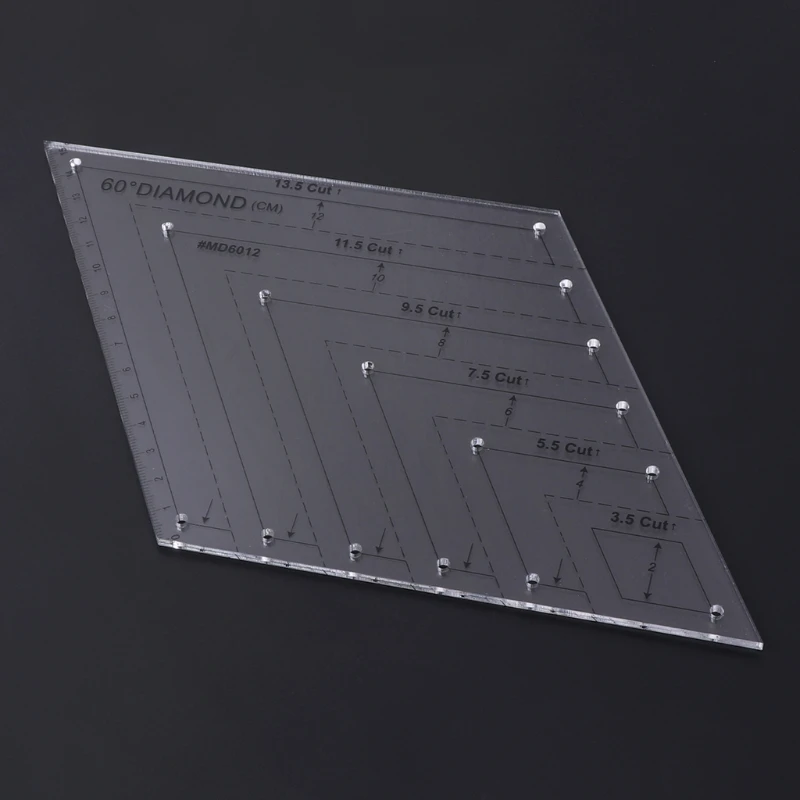 

60 Degree Plastic Quilting Ruler Equipment for DIY Sewing Crafts Patchwork Tool