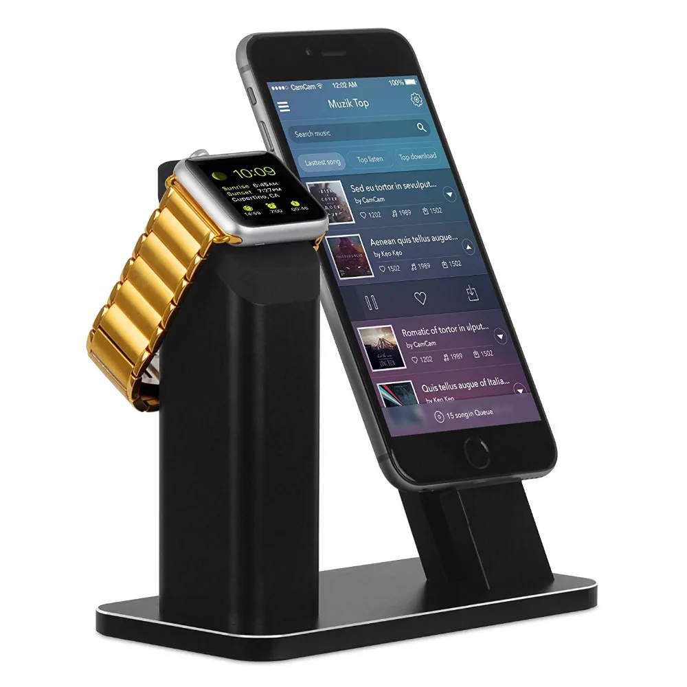

Aluminium Stand Holder Charging Dock Charger Station Mount Base For Apple Watch iPhone SE/5/5s/6/6S/7/PLUS for Apple Watch 1 2