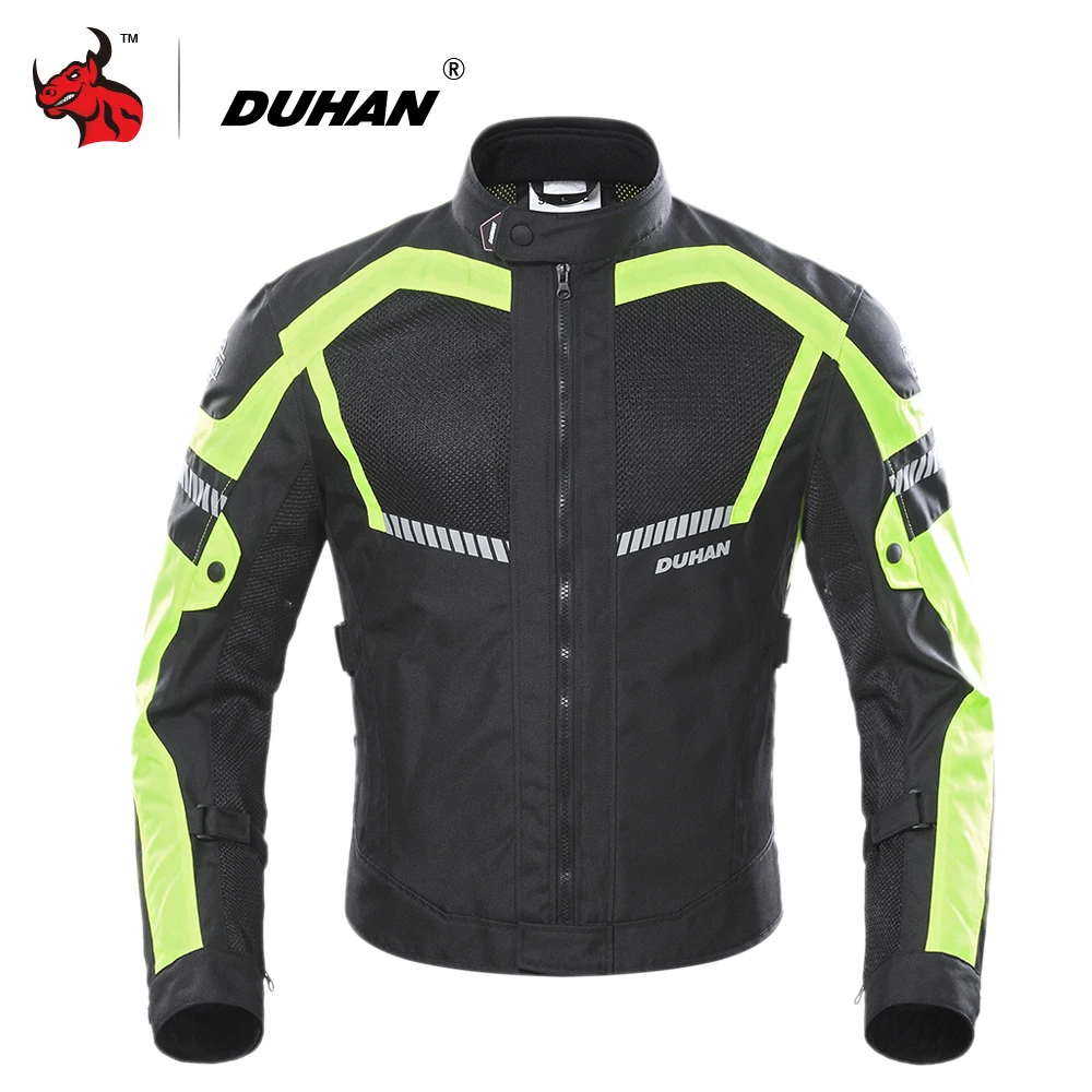 

DUHAN Motorcycle Jacket Summer Moto Jacket Men Motobike Protective Gear Breathable Mesh Reflective Motorcycle Clothing