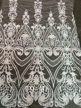 

high quality pure white african cord lace with flowers JRB-1810 Embroidery design french net lace fabric latest nigerian laces