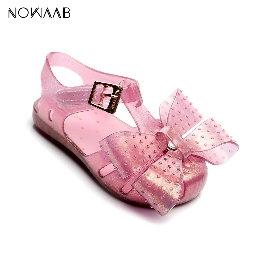 Buy Mini Melissa Rivet Bow Girl Sandals 2019 New Girl Jelly Sandals Kids