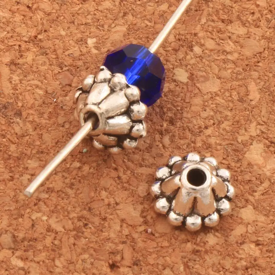 Dots Cone End Caps Bead Cap 7.5x7.5mm 152PCS Antique Silver Jewelry