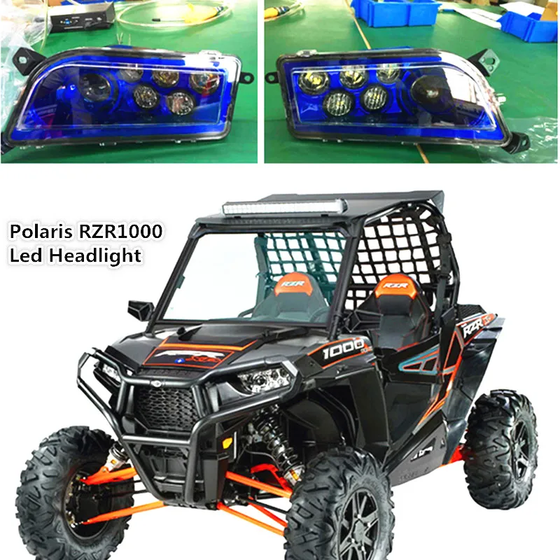 Blue Auto Accessories ATV LED Headlight kit UTV Headlamp for Polaris
