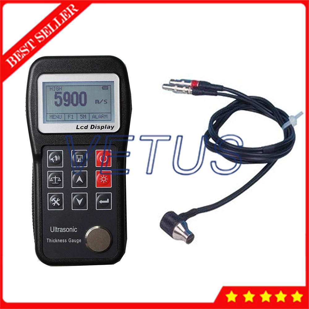 

YUT400 Digital Ultrasonic Thickness Gauge Portable Ultrasonic Thickness Tester Meter With Small Diameter Probe 7mm for Thin Work