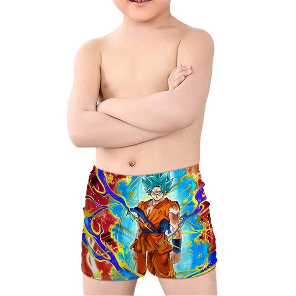 THIKIN/, плавки для мальчика с принтом Dragon Ball Super Z Летний Пляжный купальный костюм для детей, спортивная одежда для плавания Saiyan для детей - Цвет: HMF059Z55
