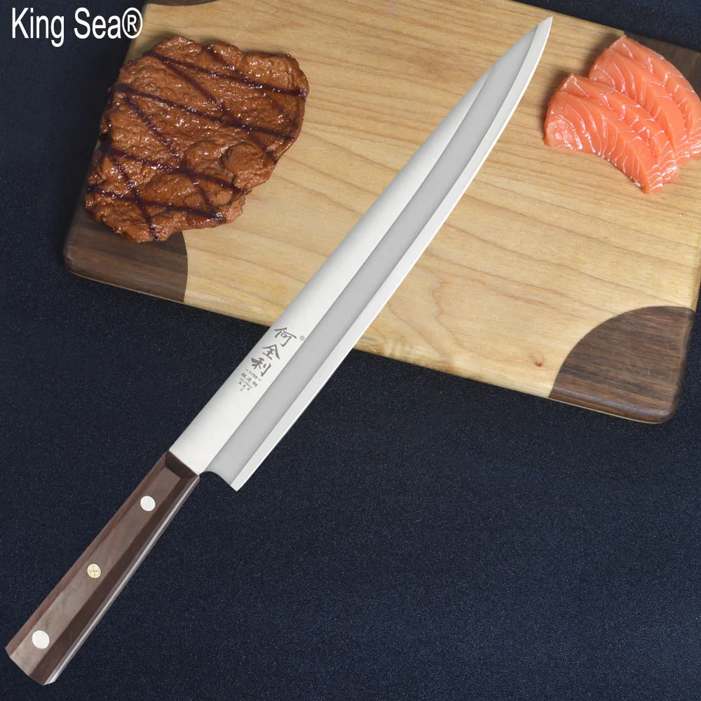 Tanie King Sea Sashimi nóż 5Cr15Mov wysoka profesjonalna jakość filet rybny nóż łosoś Sushi nóż kuchenny nóż kuchenny