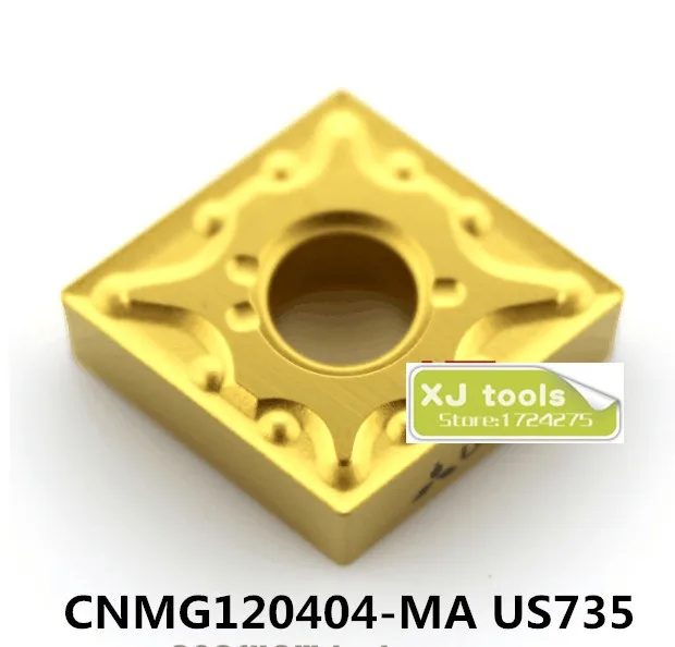 

Free shipping 10pcs CNMG120404-MA US735/CNMG120408-MA US735 carbide inserts for MCLNR MCKNR ,Turning Blades for Stainless Steel
