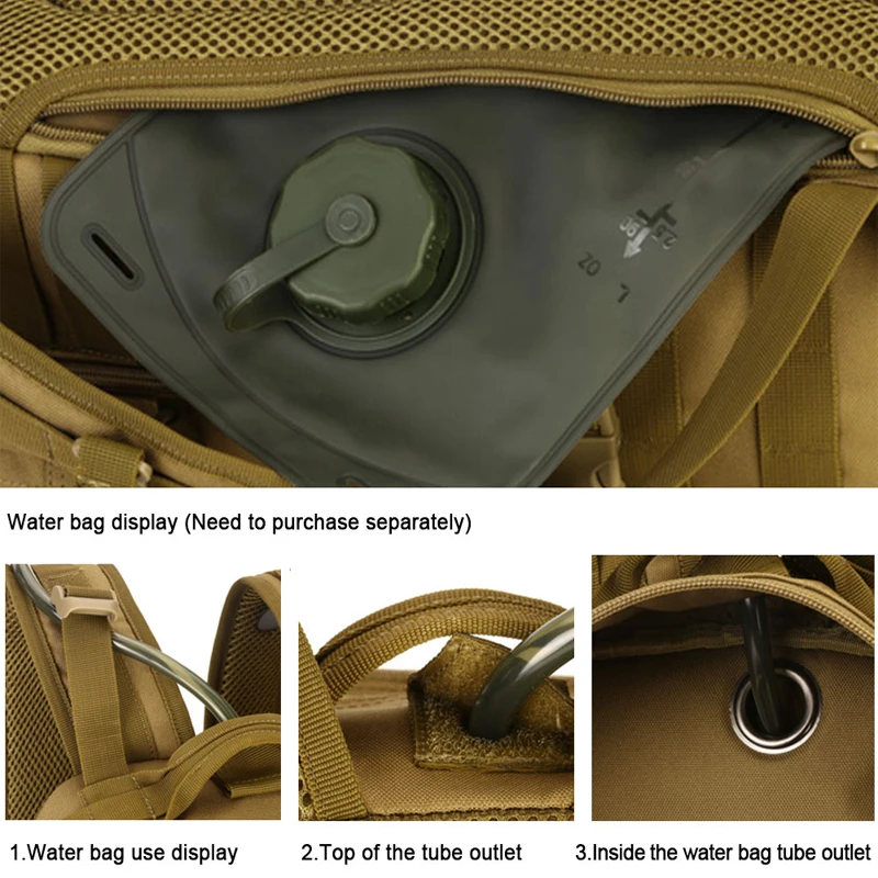  Men Outdoor 3P Tactical Backpack 900D Waterproof Army Shoulder Military hunting camping Women Multi