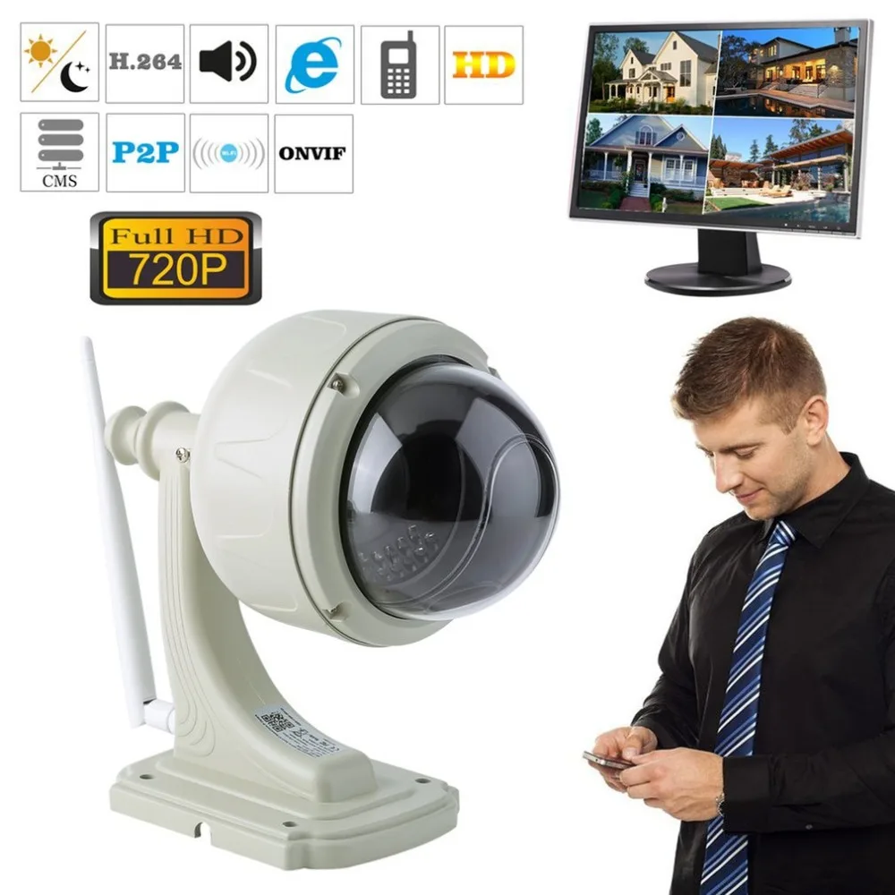 

Professional Outdoor High Definition Motion Detection IP Camera HD 720P With 3 Optical Zoom IR Cut Surveillance Security Camera