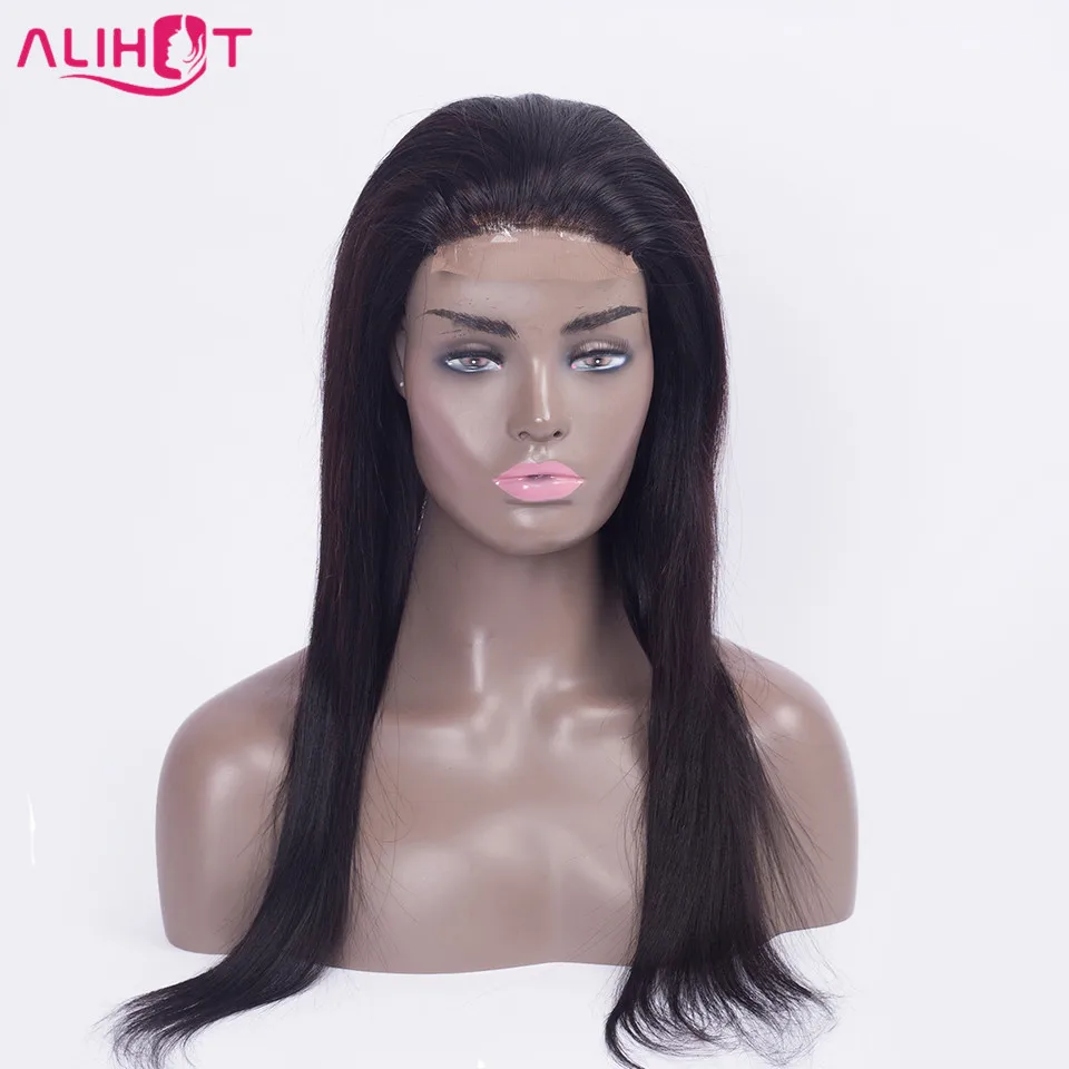 Ali Hot Malaysia Straight Human Hair Wigs 10" 22" Lace Front Hair Wigs