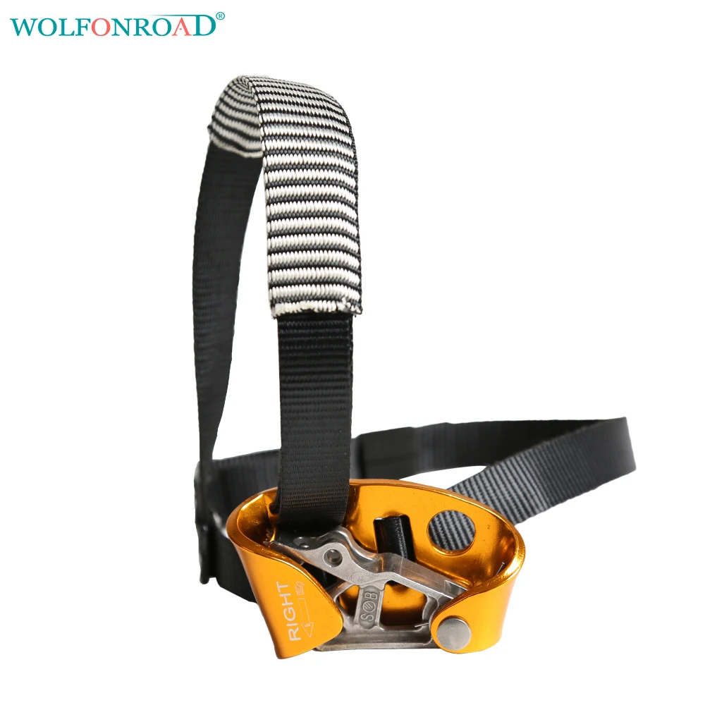 

WOLFONROAD Rock Climbing Right Foot Ascender Ascending Device Rescue Devices Ascending Steel Pedal Climbing Accessory L-XDQJ-47