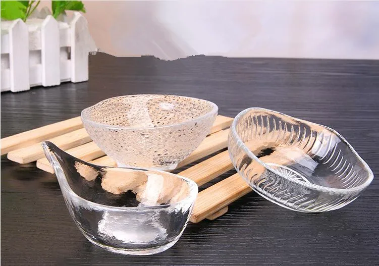 

1PC Creative Transparent Home Small Dish Soy Sauce Seasoning Candy Plate Mini Snack Glass Dish Spice Desserts Plate OK 0836