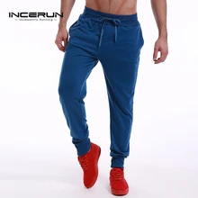 INCERUN, осенние мужские длинные спортивные штаны, повседневные бегуны, эластичная талия, для фитнеса, тренировки, тренировочные штаны, брюки, спортивный костюм, спортивная одежда