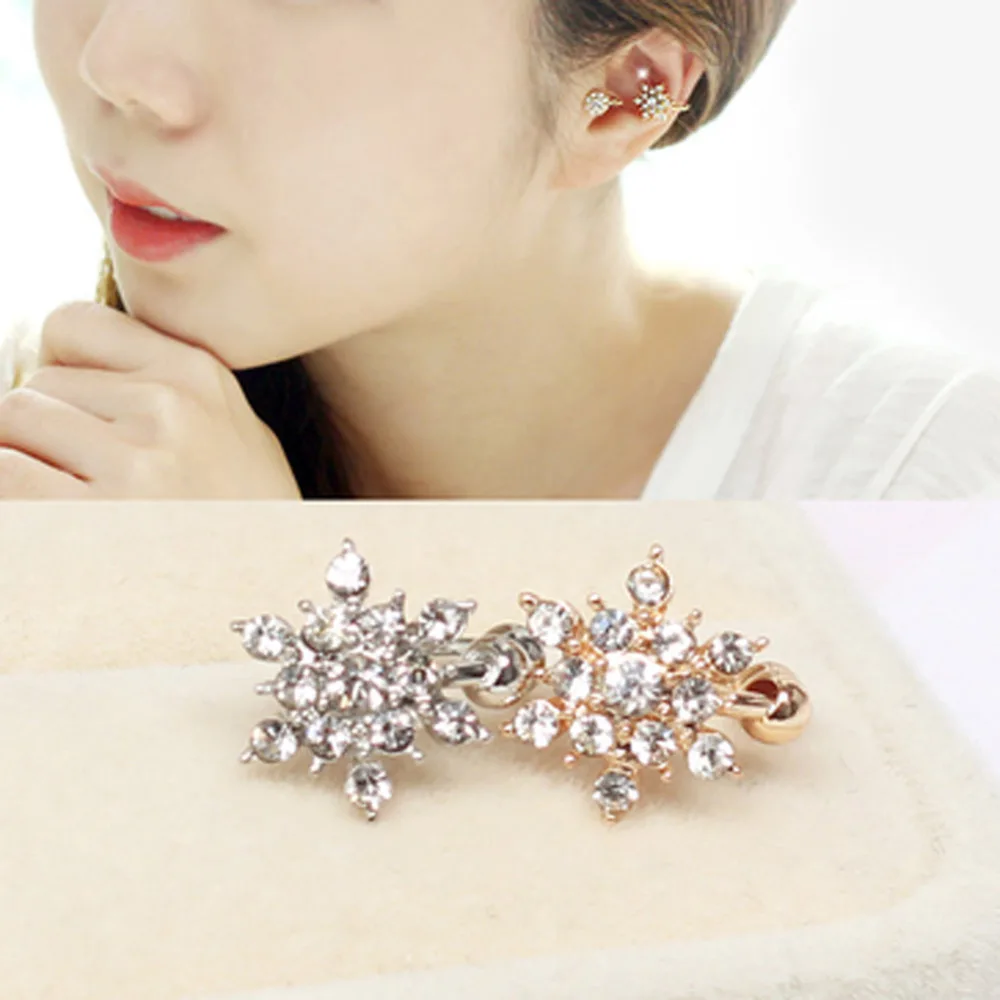 

Drop Shipping 1 Piece Celebrity Outstanding Crystal Snowflake Shaped Woman Earring Charming Jewelry EAR-0757