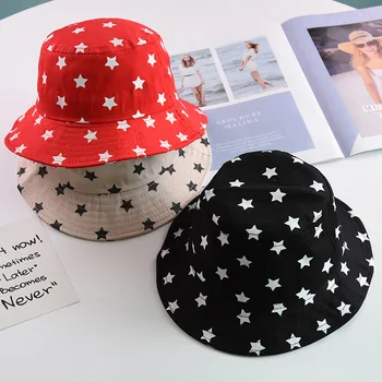 

Baby cotton basin cap baby boy girl fisherman hat spring and autumn sun hat summer five-pointed star caps kids photography props