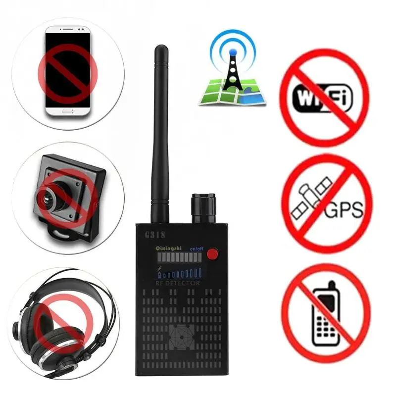 

G318 Wireless Signal Bug Detector EU Anti Candid Camera Tracker Frequency Scanner Sweeper Protect Security GPS Location Finder