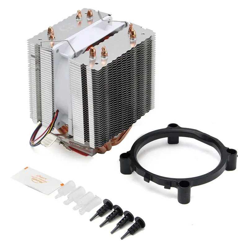 Newest Ultra Quiet Computer CPU Cooler Fan CPU Cooler Heatsink Four Heat Pipe Radiator For Intel
