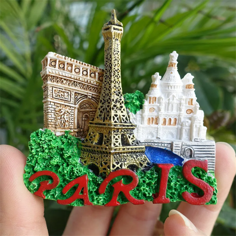 Frankreich Paris Arc De Triomphe Reise Souvenir 3D Polyresin Kühlschrank Magnet 